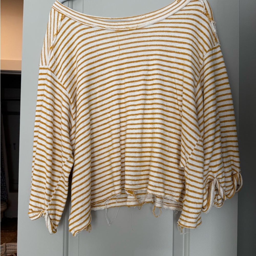 Striped Yellow and White Sweater